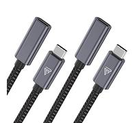 Faracent Cable de extensión USB C (3 m) tipo C macho a hembra, 10 gbps | Cable de datos trenzado extensor 4K a 60Hz para MacBook M2 Air Pro M1, iPad Pro, Surface, Samsung Galaxy S22/S21/S20 gris