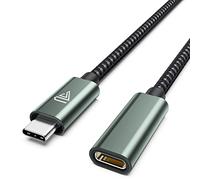 Faracent Cable de extensión USB tipo C (1 m/10 Gbps), USB 3.2 tipo C 3.1 macho a hembra de carga y sincronización para PSVR2 MacBook Air M2 Pro iPad Mini/Pro Dell XPS Surface Book verde negruzco
