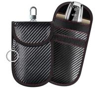 Faraday 2PCS Mini Bolsa Faraday para Llaves de Coche Bolsa para Llaves de Coche, Funda Bloqueo de Señal de Seguridad, RFID Protección Antirrobo (Fibra de Carbono)
