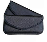 Faraday - Bolsa de bloqueo de señal RFID, funda tipo cartera para protección de privacidad de teléfono celular y llave de coche, antiseguimiento, antiespionaje (negro)