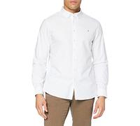 Farah Brewer Cotton Oxford Slim FIT Shirt Camisa, Blanco, M para Hombre