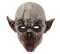 Farango Máscara de zombi alienígena, aterradora diadema de terror de Halloween, cubierta facial de látex alienígena sin boca, decoración de alienígena escalofriante, disfraz de Halloween para fiesta
