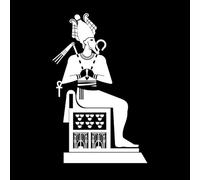 Faraón de la cultura del papiro egipcio con dioses y diosas ofreciendo sacrificios a los antiguos dioses egipcios Pegatinas de pared de vinilo 50.4x79.7cm No se cae Blanco