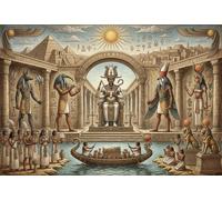 Faraón del Antiguo Egipto Puzzle De Madera 500 Piezas Adultos Y Niños,Desafío,14 Años+,Deco Pared,Regalo Ideal,Madera,Rompecabezas,Anti-estrés,Educativo,Reto,Relax (52x38cm)