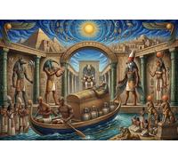 Faraón del Antiguo Egipto Puzzle De Madera 500 Piezas Adultos Y Niños,Reto,Rompecabezas,Deco Pared,Regalo Ideal,14 Años+,Anti-estrés,Relax,Desafío,Madera,Educativo (52x38cm)