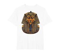 Faraón Egipcio Antiguo Cara sarcófago Egipto Camiseta, Hombre Tallas Grandes, Blanco, 2X Alto