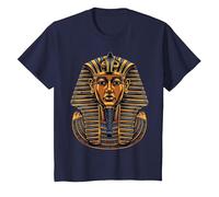 Faraón Egipcio Antiguo Cara sarcófago Egipto Camiseta, Niños, Azul Marino, 2 años