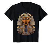 Faraón Egipcio Antiguo Cara sarcófago Egipto Camiseta, Niños, Negro, 2 años