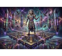 Faraón Egipcio de Ciencia ficción Puzzle De Madera 1000 Piezas Adultos Y Niños,14 Años+,Desafío,Regalo Ideal,Deco Pared,Madera,Rompecabezas,Anti-estrés,Relax,Reto,Educativo (75x50cm)