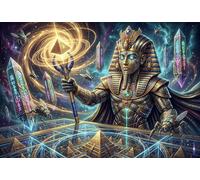 Faraón Egipcio de Ciencia ficción Puzzle De Madera 1000 Piezas Adultos Y Niños,14 Años+,Reto,Anti-estrés,Rompecabezas,Deco Pared,Regalo Ideal,Madera,Desafío,Relax,Educativo (75x50cm)