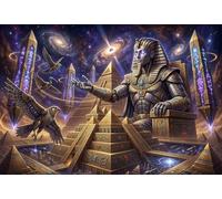 Faraón Egipcio de Ciencia ficción Puzzle De Madera 1000 Piezas Adultos Y Niños,Regalo Ideal,Madera,Anti-estrés,Deco Pared,Rompecabezas,14 Años+,Relax,Desafío,Reto,Educativo (75x50cm)