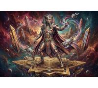 Faraón Egipcio de Ciencia ficción Puzzle De Madera 1000 Piezas Adultos Y Niños,Reto,Regalo Ideal,Deco Pared,Rompecabezas,14 Años+,Anti-estrés,Relax,Desafío,Madera,Educativo (75x50cm)