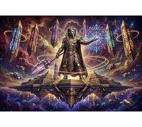 Faraón Egipcio de Ciencia ficción Puzzle De Madera 500 Piezas Adultos Y Niños,14 Años+,Regalo Ideal,Anti-estrés,Desafío,Deco Pared,Madera,Rompecabezas,Relax,Reto,Educativo (52x38cm)