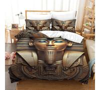 Faraón Egipcio Juego De Ropa De Cama para con Estampado En 3D, Funda De Edredón, para Niños Y Niñas Super King（260x220cm）