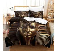 Faraón Egipcio Juego De Ropa De Cama para con Estampado En 3D, para Cama Individual, Funda De Edredón Doble, para Niños Y Niñas King（220x240cm）