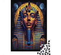 Faraón Egipcio Puzzles Imposible,desafío for Adults Un Pueblo Encantador Juego Educativo 1000 Piezas Obra De Arte De Juego De para Adultos Y Niños 1000pcs (75x50cm)