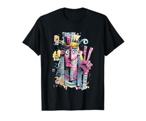 Faraón Paz Graffiti Pop Personaje Gráfico Arte Letrero Estilo Camiseta
