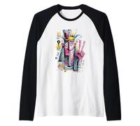 Faraón Paz Graffiti Pop Personaje Gráfico Arte Letrero Estilo Camiseta Manga Raglan