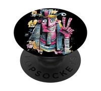 Faraón Paz Graffiti Pop Personaje Gráfico Arte Letrero Estilo PopSockets PopGrip Adhesivo