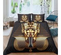 faraón Ropa De Cama Juego De Funda Nórdica De Microfibra Funda De Edredón De Impresión 3D con Fundas De Almohada para Niños, Adultos Double(200x200cm)