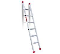 Faraone - Escalera de Apoyo EN 1108 - 8 peldaños - 250x42x8cm - Escalera de Aluminio - Peldaños Antideslizantes - Escalera ligera - Peldaño Ancho - Escalera 1 Tramo