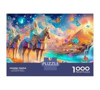 Faraones egipcios a Caballo Puzzle De 1000 Piezas Caballo Fino Cartón Reciclado, Excelente Regalo para Todas Las Edades 52x38cm/1000pcs