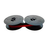 Farbbandfabrik - Cinta entintada compatible con Olivetti Studio 45, talla 8, color negro y rojo