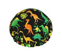 Farbe 10 Luxus-Duschhaube für Damen, Geparden-Sonnenblume, wasserdicht, wiederverwendbar, waschbar und atmungsaktiv, modische Duschhaube mit Gummizug, einfach zu tragen, geeignet für langes, kurzes, l