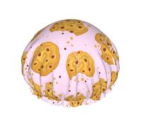 Farbe 9 Luxus-Duschhaube für Damen, bunter Seestern, wasserdicht, wiederverwendbar, waschbar und atmungsaktiv, modische Duschhaube mit Gummizug, einfach zu tragen, geeignet für langes, kurzes, lockige