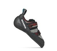 SCARPA Generator V - Zapatos de escalada para hombre para escalada deportiva y profesional, Gris medio/rojo, 9-9.5