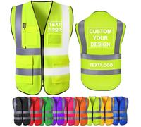 Farbely Chaleco de Seguridad Reflectante Personalizado de Alta Visibilidad con Logotipo, Chaleco de Malla Clase II para Mujeres y Hombres, Chaleco de Construcción.