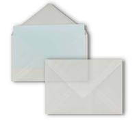 FarbenFroh 50 sobres transparentes, DIN C5,sobres de 22,9 x 16,2 cm, adhesivo húmedo, sin ventana, tarjetas de Navidad, felicitaciones