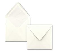 "farbenFroh by GUSTAV NEUSER "100x sobres cuadrados de 16 x 16 cm en sobres blancos naturales con forro de seda blanca, sobres sin ventanas y con pegamento húmedo para tarjetas de invitación para bod