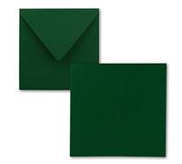 FarbenFroh by GUSTAV NEUSER - Juego de tarjetas individuales cuadradas de 15 x 15 cm, con sobres, papel de estraza, 25 unidades, para tarjetas de felicitación y más, color verde oscuro