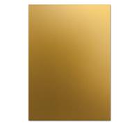 FarbenFroh - Cartulina para manualidades, 50 unidades, DIN A4, 250 g/m², 21 x 29,7 cm, dorado metálico, tarjeta fotográfica, cartulina gruesa
