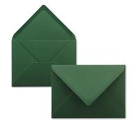 FarbenFroh Sobres de color verde musgo, 150 unidades, DIN C5, 22,0 x 15,4 cm, adhesivo húmedo, sin ventana, tarjetas de Navidad, felicitaciones