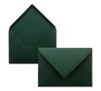 FarbenFroh Sobres de color verde pino, 150 unidades, DIN C5, 22,0 x 15,4 cm, adhesivo húmedo, sin ventana, tarjetas de Navidad, felicitaciones