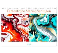Farbenfrohe Marmorierungen (Tischkalender 2026 DIN A5 quer), CALVENDO Monatskalender: Unsere KI-gesteuerte Gestaltung ermöglicht einzigartige und kreative Designs, die Ihre Räume zum Strahlen bringen.