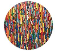 Farbige Bausteine Rompecabezas Redondo 1000p Adultos-Niños Fantasy Welt Circular Puzzle Niños: Infantil Imposible 3D CKunstón Juego Familiar 1000pcs (67.5x67.5cm)