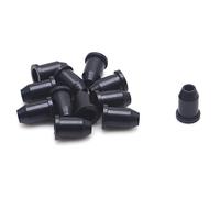 FarBoat Instrument Accessories - Juego de 12 casquillos de metal para montaje de cuerda de guitarra (negro), color negro