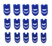 FarBoat Instrument Accessories L&M&S - Protectores de dedo de plástico para guitarra, bajo, ukelele (azul), paquete de 15