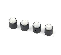 FarBoat Instrument Accessories - Potenciómetro giratorio de metal negro con control de volumen de audio con mini llave hexagonal interior para guitarra, guitarra eléctrica, bajo, juego de 4