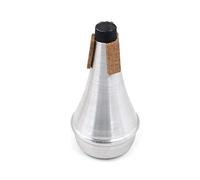 FarBoat Silenciador recto para práctica de trompeta, aleación de aluminio, ligero, mejor protección, color plateado