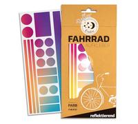 Farbviereck Juego de pegatinas reflectantes en forma de rayas y círculos, también para casco, scooter, artículos infantiles, juego especial (multicolor)