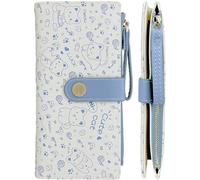 Farcauo Cartera Gatitos Mujer Pequeña Azul Cartera Niño Pequeña Bolso Pequeño Piel Monederos Piel De Mano para Movil Bolsos Billetera Mujer