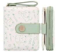 Farcauo Cartera Mujer Pequeña Verde Billetera Niño Pequeña Bolso Pequeño Piel Monederos Piel De Mano para Movil Bolsos Billetera Mujer