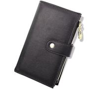 Farcauo Carteras para Mujer Cartera Grande Negra para Mujer con Compartimento para el DNI y Ranuras para Tarjetas Cartera pequeña