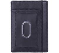 Farcauo Mini Cartera Hombre Negro Carteiras Homens Pequeña Carteras Hombre RFID Hombre Billeteras Hombre Cartera De Piel Hombre Piel Mini Monedero Regalos para Hombre Cartera Minimalista Hombre