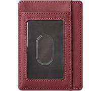 Farcauo Mini Cartera Hombre Rojo Carteiras Homens Pequeña Carteras Hombre RFID Hombre Billeteras Hombre Cartera De Piel Hombre Piel Mini Monedero Regalos para Hombre Cartera Minimalista Hombre