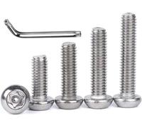 FarDeer Tornillos antirrobo de Acero Inoxidable M6/M8/M10, Torx, Seguridad, Plata, a Prueba de Manipulación (M10*30mm * 5pcs)